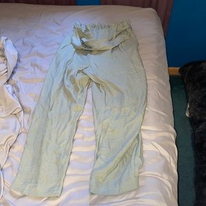 Size medium green flowy pants